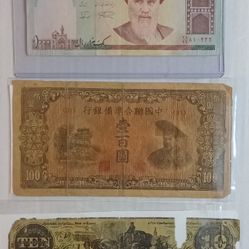 3ct Paper Bank Notes Lot
