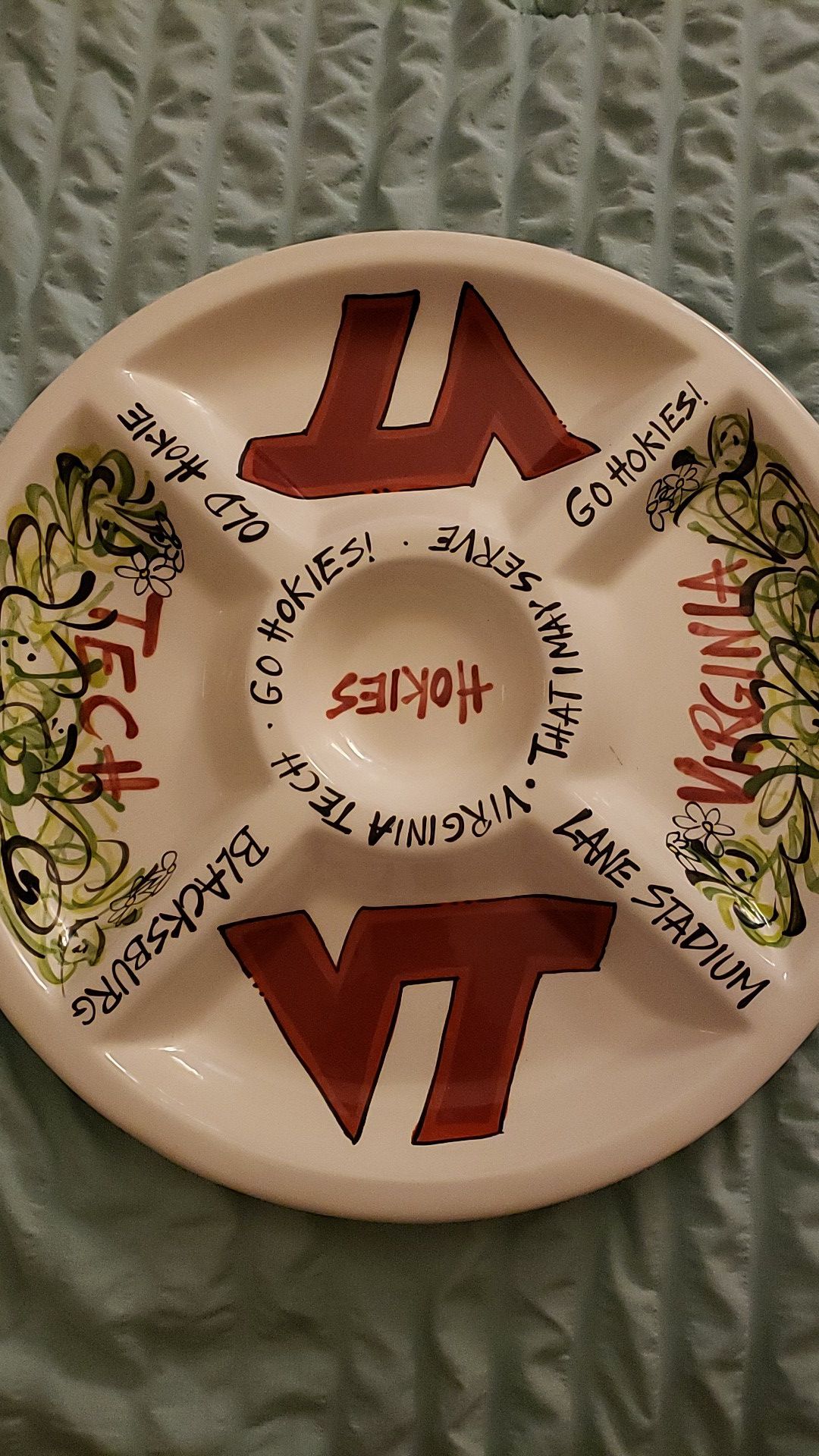 Virginia Tech serving platter