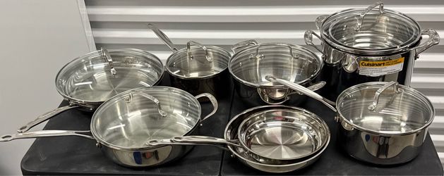 Used Cuisinart 15 Piece Stainless Steel Cookware Set