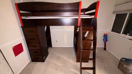 kids bedroom set with bunk and desk