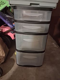 4-Drawer Plastic Storage Tower