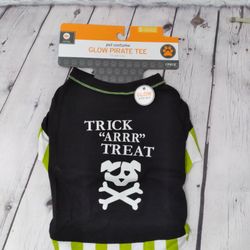 Halloween Pet Glow Pirate Tee Size Small