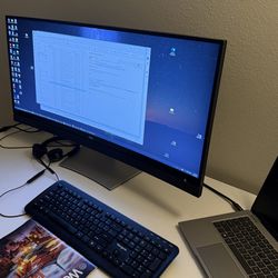 Dell C3422WE 34” Curved Monitor 3440x1440 IPS Panel 60Hz: $350 Or Best Offer