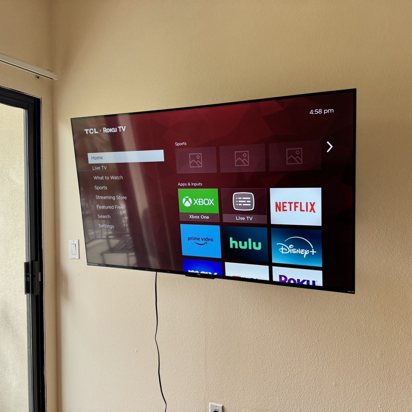 TCL 55" 4K SMART ROKU TV