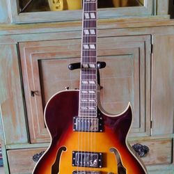 Glen Burton Chicago Hollow Body Jazz Guitar With New Bag