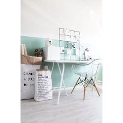 Corrigan Studio Plastic Clear Seat Eiffel Wood Leg Dining Arm Chair