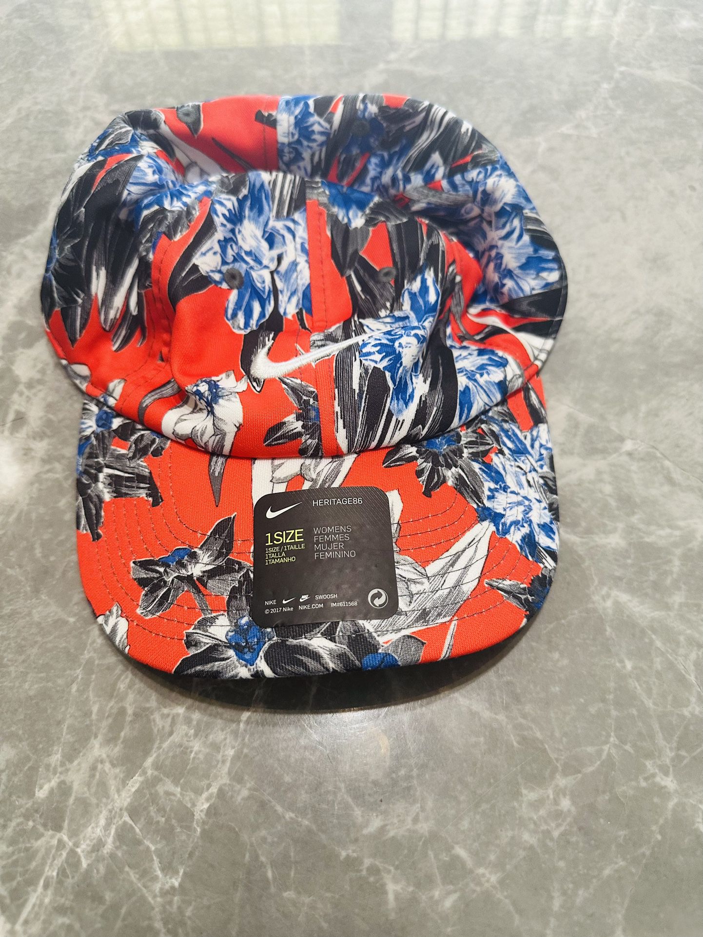 Nike Pink Orangeade Floral Hat Baseball Cap Adjustable Strap One Size Women’s