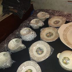 George and Martha Washington Antique China Set 