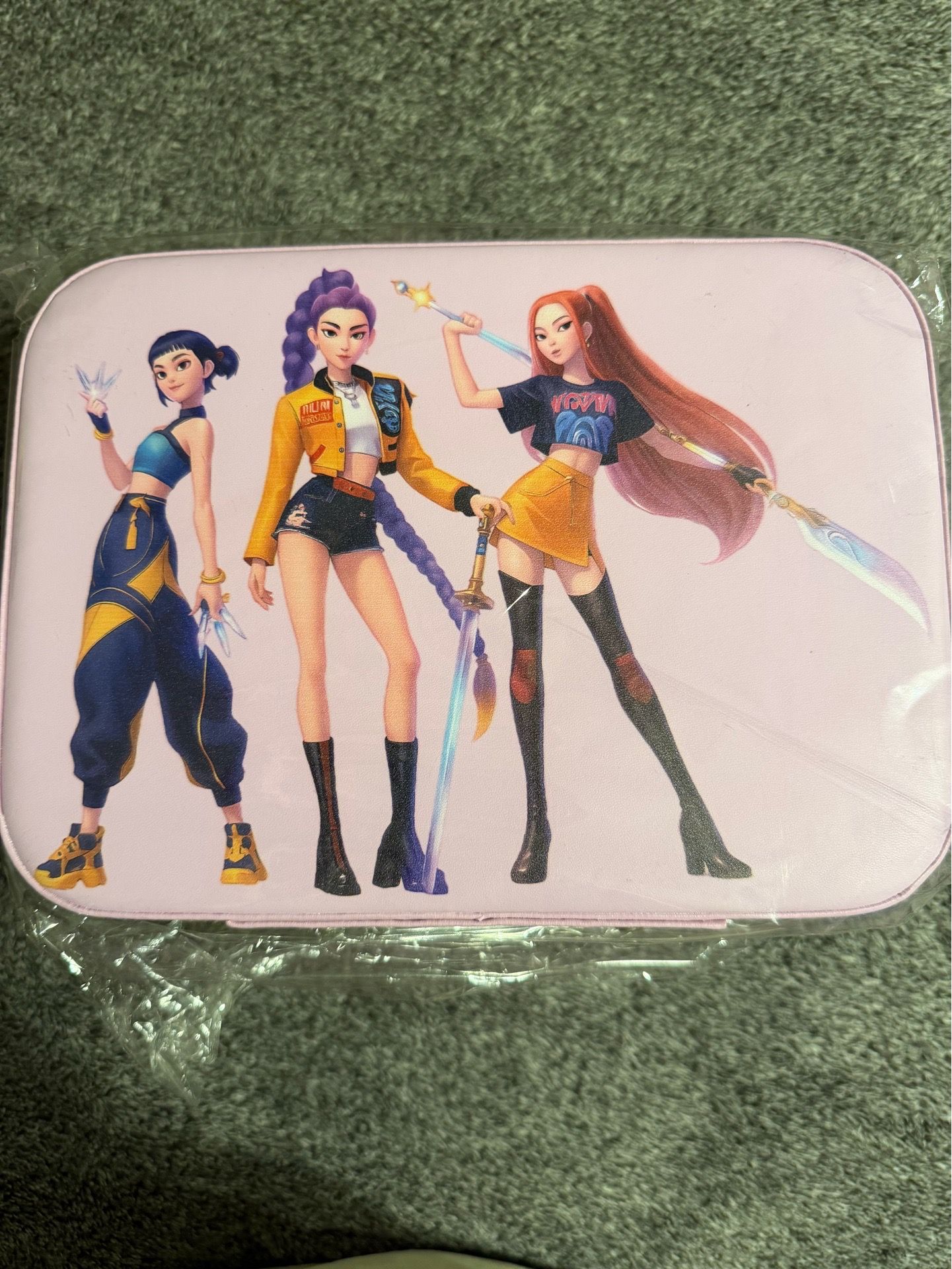 Kpop Demon Hunters Hard Shell Makeup Bag / Travel Case Pink Aesthetic Cosmetic Case