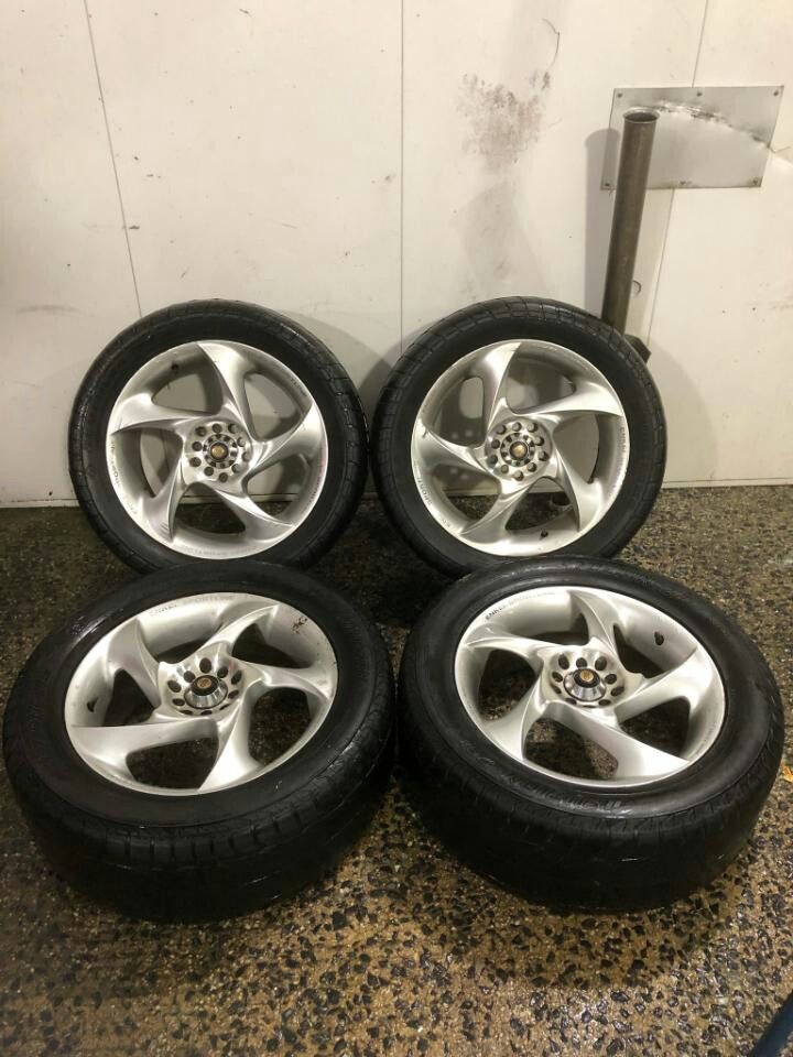 4 17 in 5x100 5x114.3 wheels rims and tires. Enkei sportline