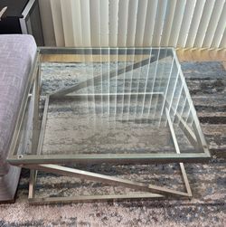 Glass coffee table