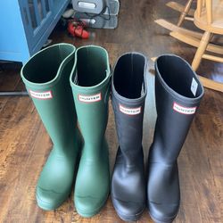 Hunter Boots 2 Pair 