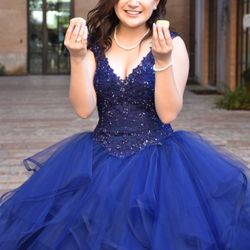 Quinceañera Dress, Navy Blue, Size 6