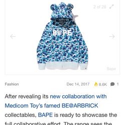 bearbrick bape hoodie