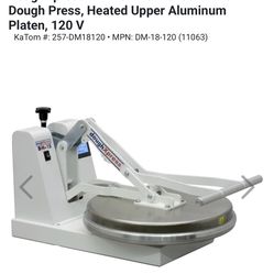 DoughXpress DM-18-120 Manual Pizza Dough Press, Heated Upper Aluminum Platen, 120 V