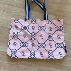 Estée Lauder Nautical Themed Pink And Blue Tote Bag