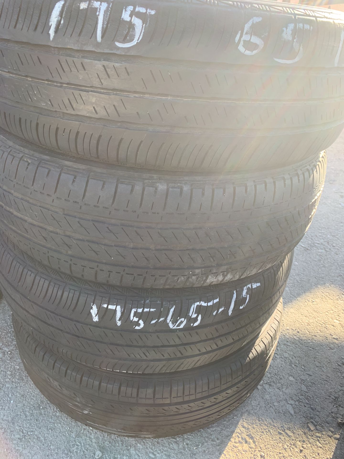 175-65-15 all four tires for $50 dollars