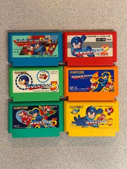Rockman 1-6 Famicom Carts