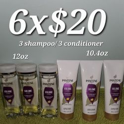 3 Shampoo And 3 Conditioner Volume Ad Body Pantene