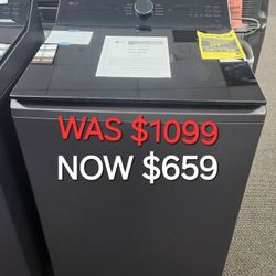 5.5 Cu. Ft. Smart Top Load Washer In Matte Black With Impeller