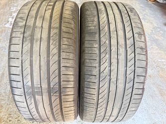 Two Tires 285/40/22 Continental Contisportcontact Contiseal with 90% Left Amazing deal no patches