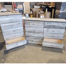 5 and 8 drawers dresser with rails/ Five and eight drawers dresser with rails