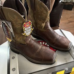 Men’s Steel Toe Work Boots Size 7D