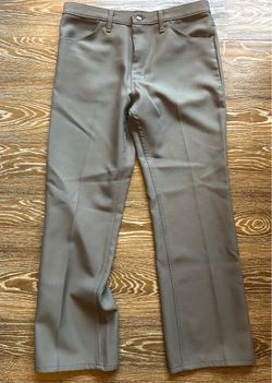 Vintage Wrangler Twill Straight Leg Beige Button Pants Polyester Mens 36x30