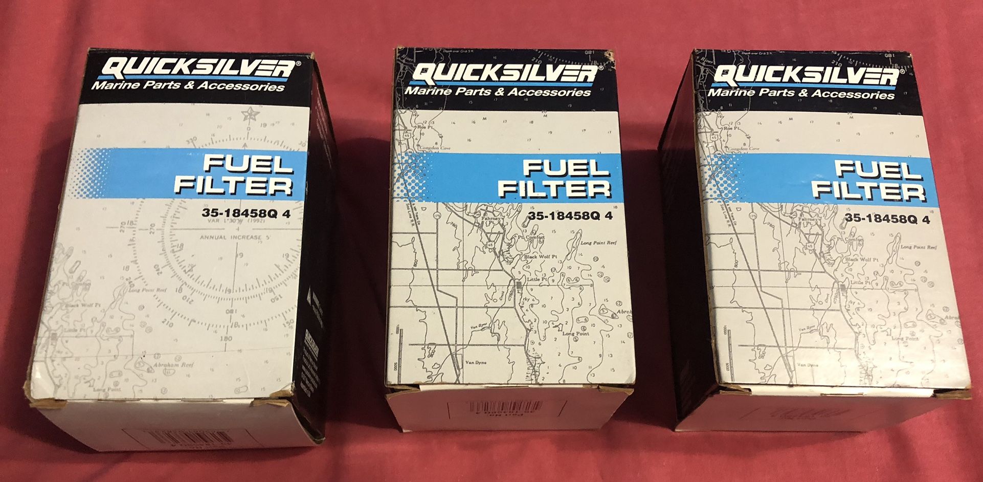 Quicksilver Mercury Fuel Filter Kit 35-18458Q4 (3 for $40)