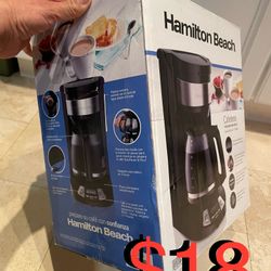 $18 Brand new Coffee maker 12 cups capacity Hamilton Beach , never open