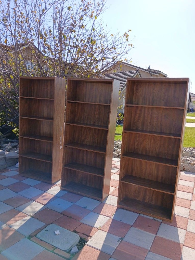 Bookshelves 3 for $75