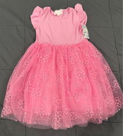 Free New btween pink short-sleeve toddler dress 7T