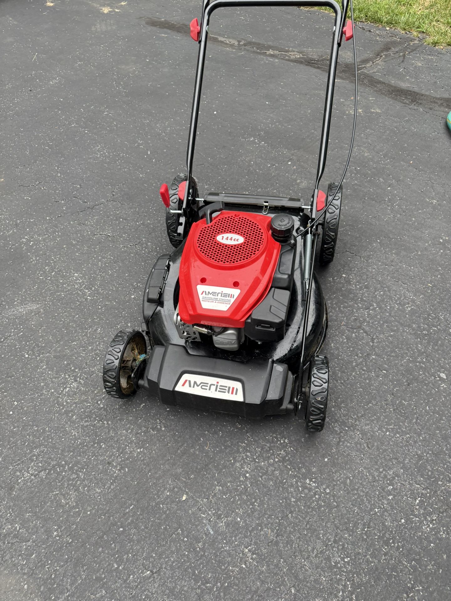 AMERISUN 21" Lawn Mower – 144cc Gas Engine, Mulching, Side Discharge, Adjustable , just use it one time and it’s stop working .