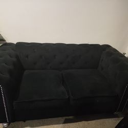 Black Velvet Sofa  