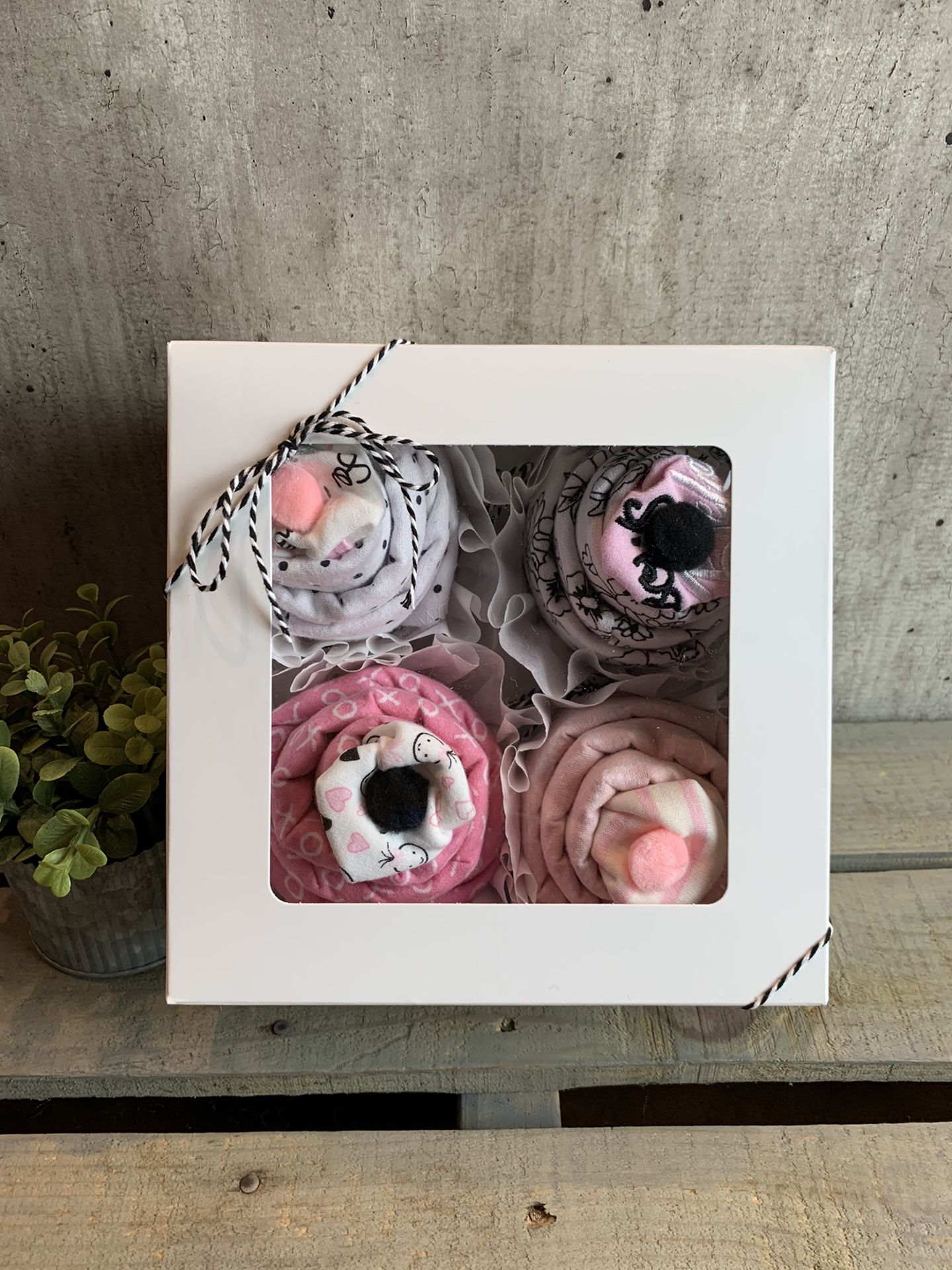 Cupcake Onesie Gift box~Set Of 4