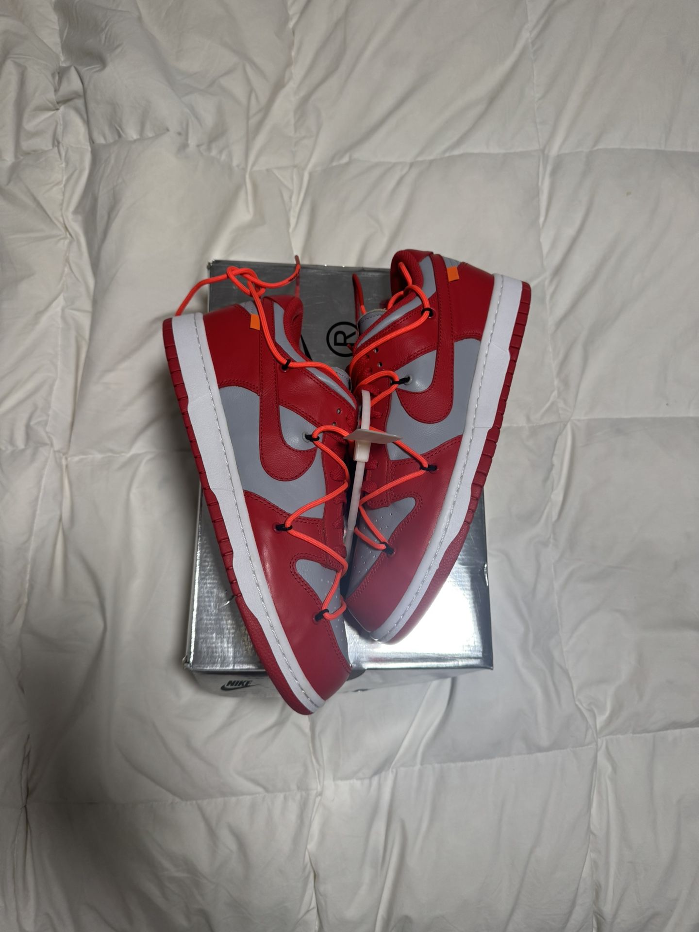 NIKE DUNK LOW “OFF-WHITE UNIVERSITY RED” SIZE 11 MEN’S OG ALL