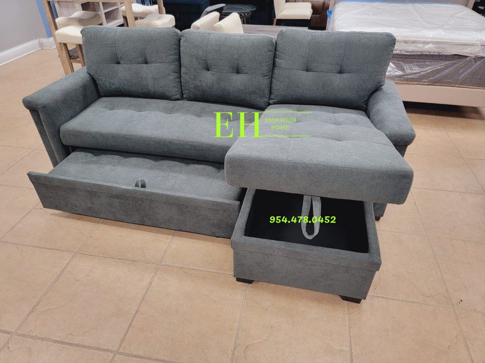 Sleeper Sectional Sofa 84x54 New Pull Out Bed Sleeper