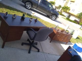 Antique desk and credenda