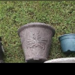 Flower Pots Lot Of 9 Pots Total