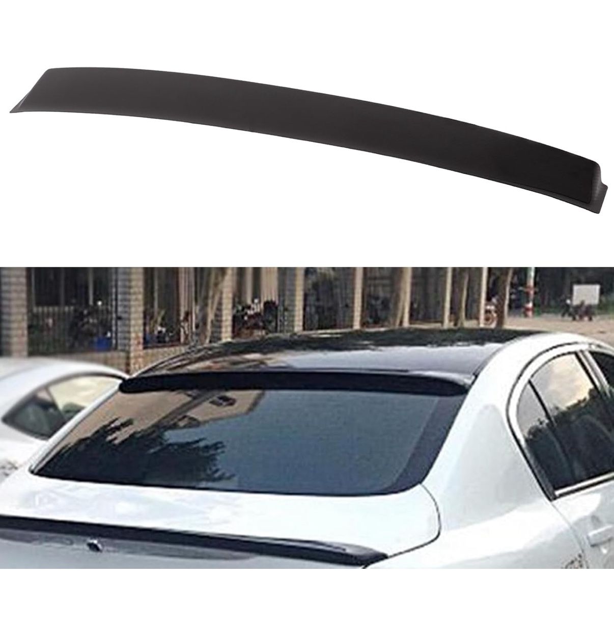 Roof Spoiler Fits for 2008-2013 for Infiniti G37 Coupe 2014-2016 for Infiniti Q60 Coupe Rear Window Roof Spoiler(Carbon Fiber Glossy Black)
