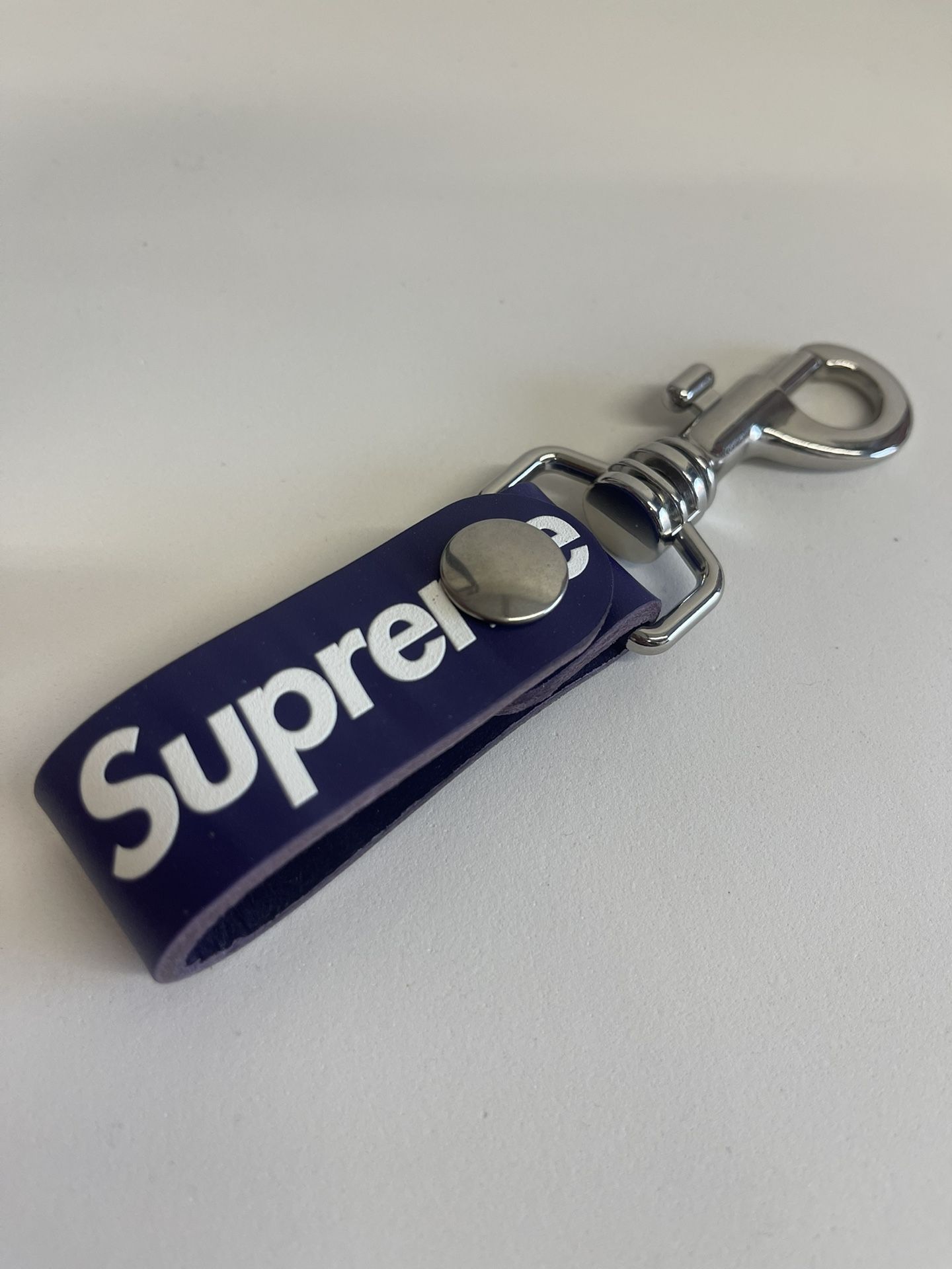 Supreme Leather Keychain