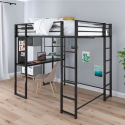 Full size bed With Desk Under 