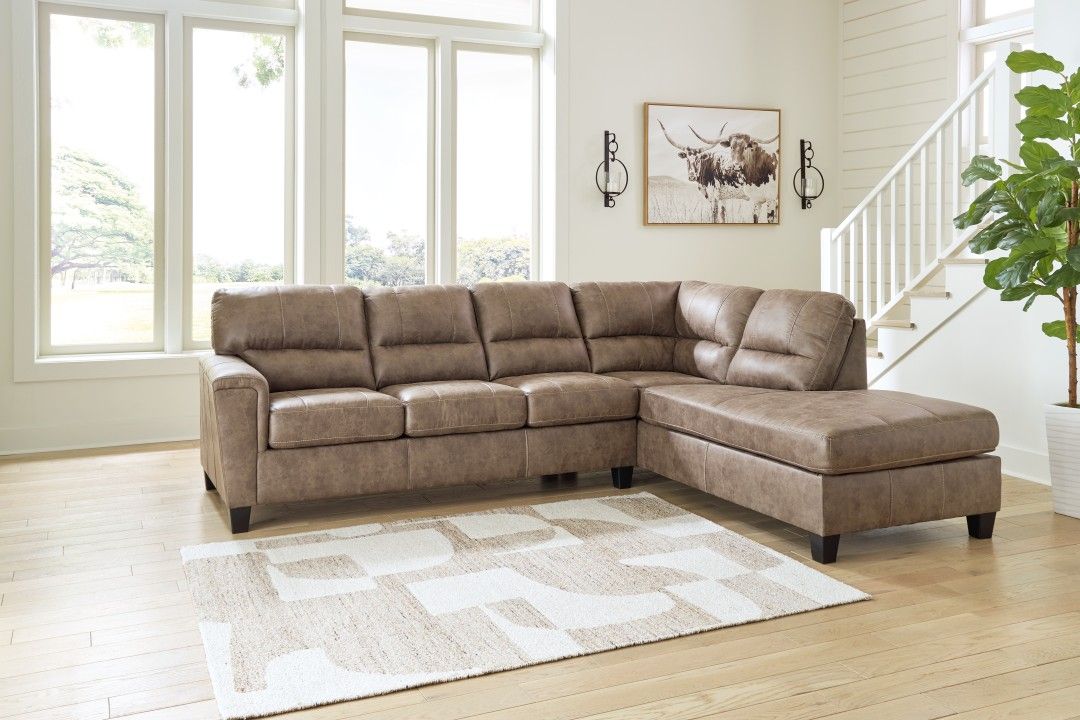 Navi Fossil 2pc RAF Chaise Sectional Sofa Sleeper