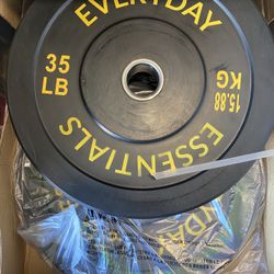 Brand New 35 lb Bumper Plates pair 