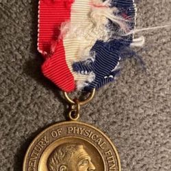 Vintage Century Of Physical Fitness Medal With Ribbon 1962