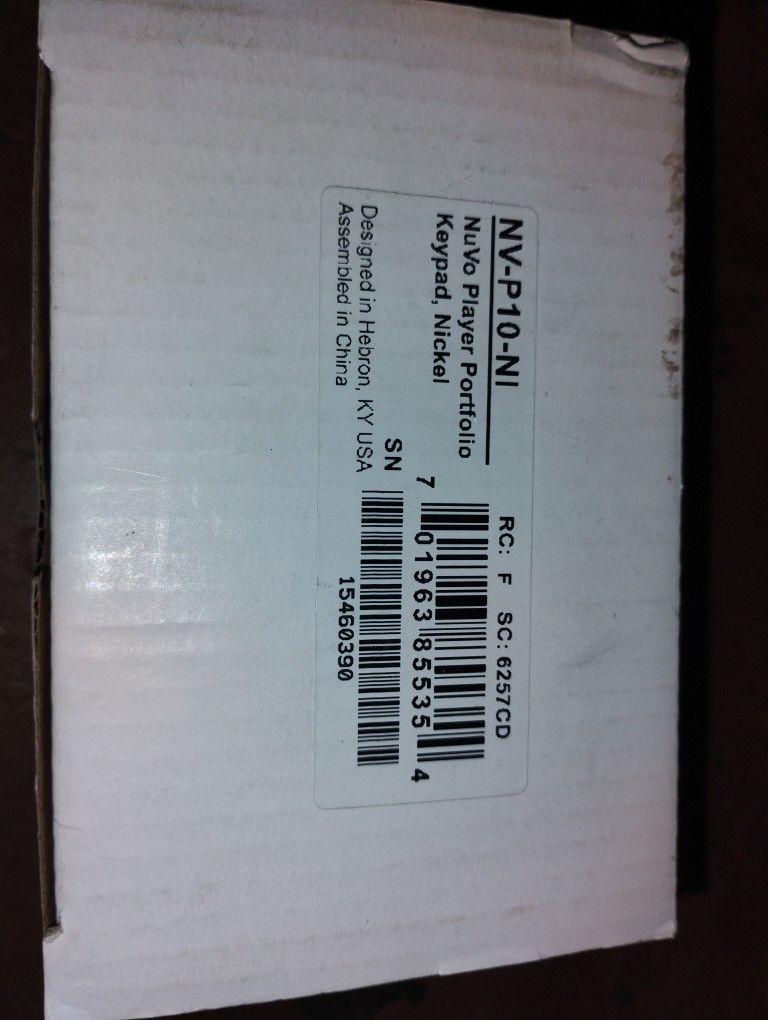 Nuvo NV-P10-WH Player Portfolio Keypad, Nickel