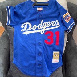 Brand New Authentic Los Angeles Dodgers Jersey, #31 Piazza-  Mitchel & Ness - Size S