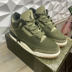 Jordan Three Olive Green