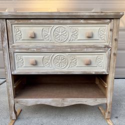 ROYALCRAFT RoyalCraft 2 Drawer Dresser, Accent Chest of Drawers, Large Capacity Vintage Storage Cabinet, Nightstand Organizer for Bedroom, Living Room