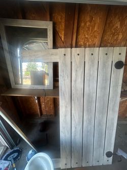 4 piece mirror and dresser set